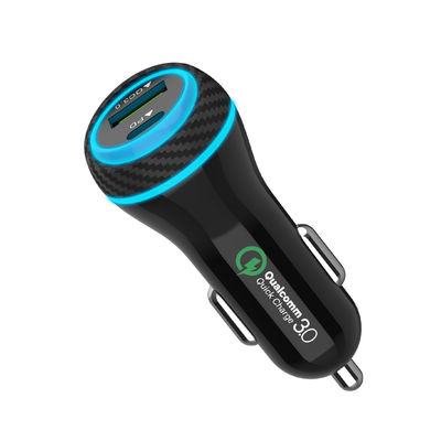 PD QC 3.0 51W USB C USB A อะแดปเตอร์ชาร์จในรถยนต์สำหรับโทรศัพท์มือถือ
