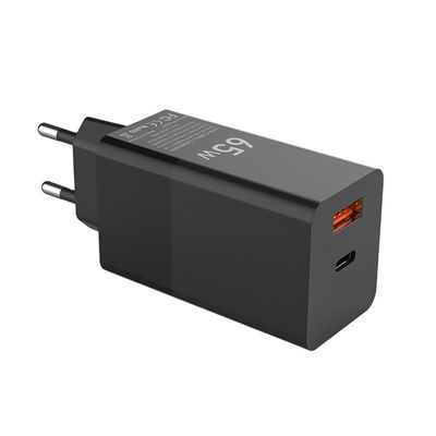 การชาร์จอย่างรวดเร็ว 3 พอร์ต 65W Type C PD 3.0 เครื่องชาร์จติดผนัง